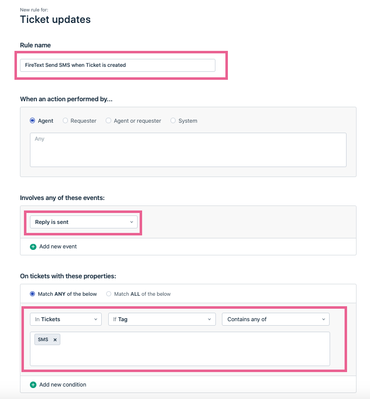 FireText and Freshdesk integration