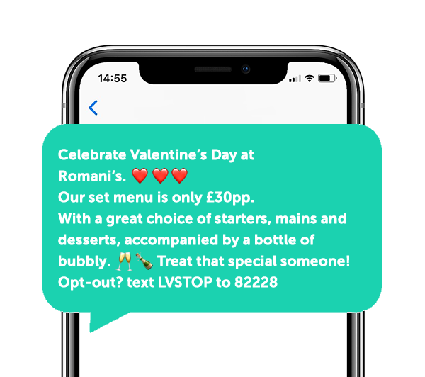 Marketing ideas for Valentines Day, using text messages 