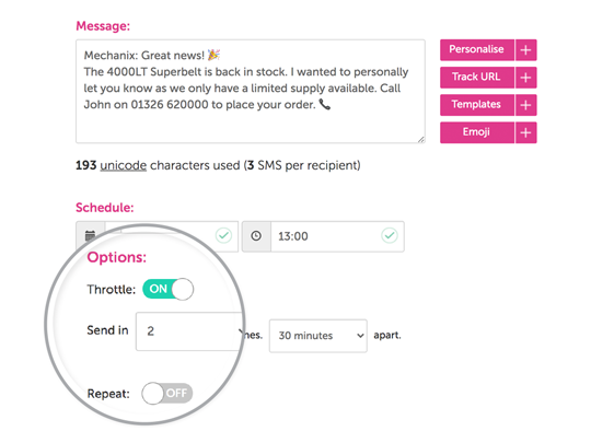Secure SMS Sending