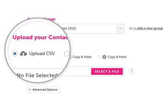 Upload SMS Contacts