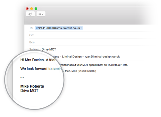 Email to SMS break