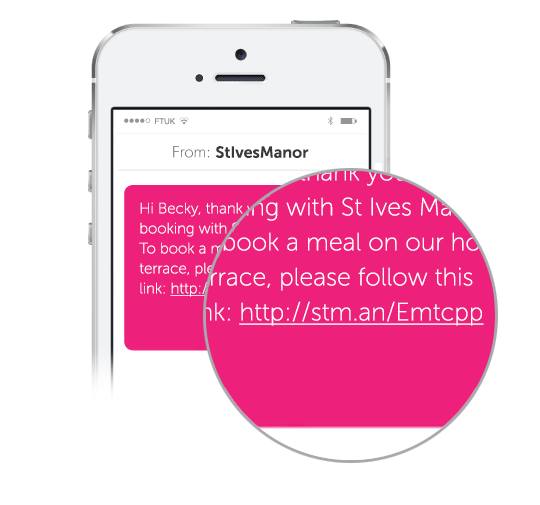 SMS Tracking Personalised URL