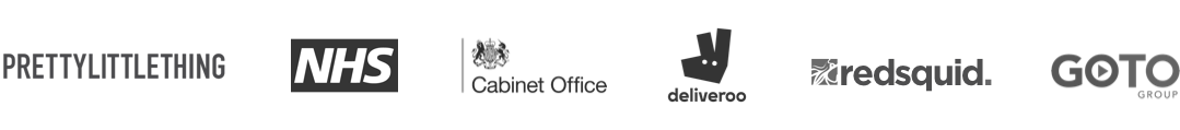 Selection of customers who have used FireText's text marketing platform - Pretty Little Thing, NHS, Cabinet Office and Deliveroo