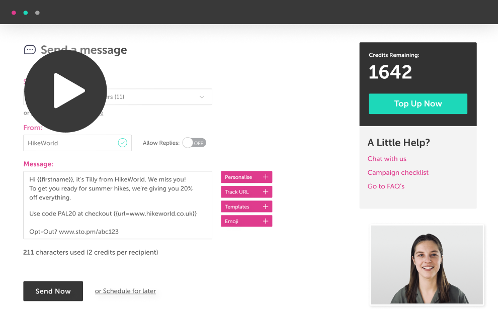 The online SMS platform