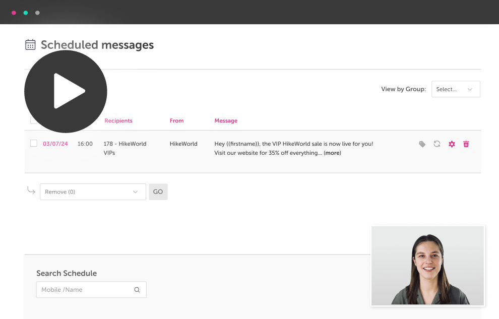Scheduling SMS